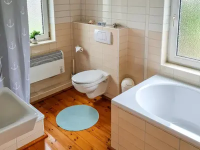 Ein Badezimmer in der Unterkunft Ferienhaus Bollhagen