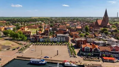 Ein allgemeiner Blick auf Barth oder ein Stadtblick von des Ferienhauses aus
