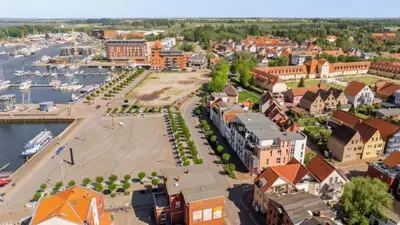 Ein allgemeiner Blick auf Barth oder ein Stadtblick von des Ferienhauses aus