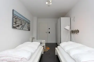 Ein Bett oder Betten in einem Zimmer der Unterkunft Ferienhaus Glücklich