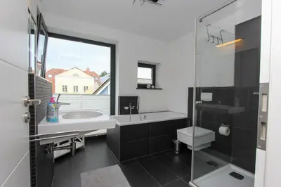 Ein Badezimmer in der Unterkunft Ferienhaus Glücklich