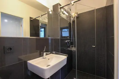 Ein Badezimmer in der Unterkunft Ferienhaus Glücklich