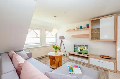 TV/Unterhaltungsangebot in der Unterkunft Ferienhaus Sanddorn, Fewo Strandflieder