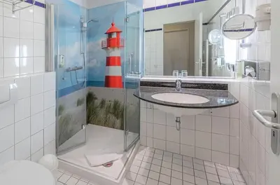 Ein Badezimmer in der Unterkunft Deichblick - gemütliches Apartment im Herzen von Zingst