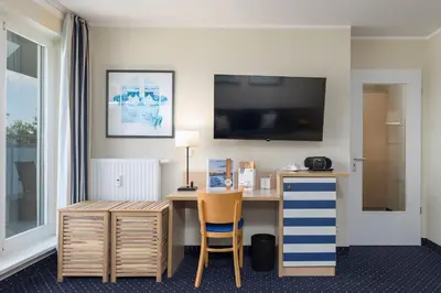 TV/Unterhaltungsangebot in der Unterkunft Seestern - Charmante 2-Zimmer-Wohnung mit Balkon