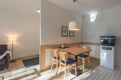 Küche/Küchenzeile in der Unterkunft Ostseeanker - stilvolles Apartment in Strandnähe