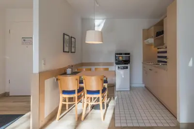 Küche/Küchenzeile in der Unterkunft Ostseeanker - stilvolles Apartment in Strandnähe