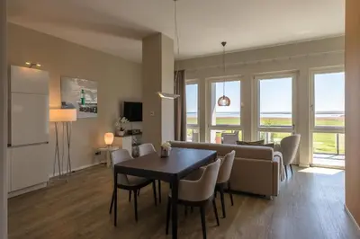 TV/Unterhaltungsangebot in der Unterkunft 2-Zimmer Ferienwohnung Sonnengott, zwischen Ostsee und Bodden mit Süd- und Westbalkon