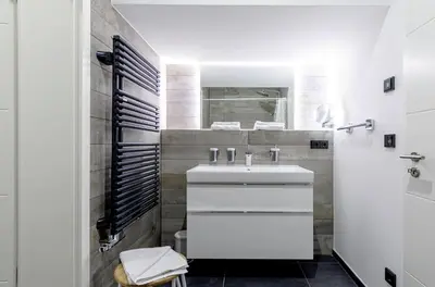 Ein Badezimmer in der Unterkunft Moderne Ferienwohnung Ostseelounge mit Süd-Westbalkon und eigener Infrarotkabine