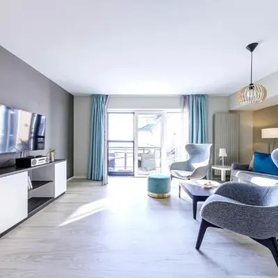 Moderne Ferienwohnung Ostseelounge mit Süd-Westbalkon und eigener Infrarotkabine