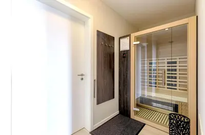 Grundriss der Unterkunft 5 Sterne Ferienwohnung Stranddomizil mit Eckbalkon und Boddenblick