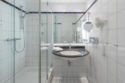 Ein Badezimmer in der Unterkunft Sturmmöwe - Ferienwohnung direkt an der Ostsee gelegen