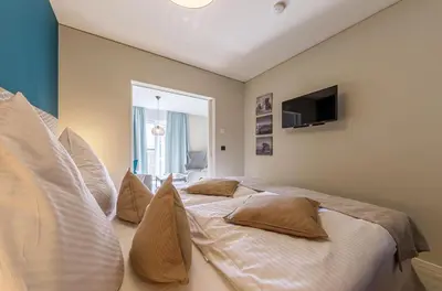 TV/Unterhaltungsangebot in der Unterkunft 5 Sterne Ferienwohnung Boddenstern - atemberaubender Blick auf Bodden