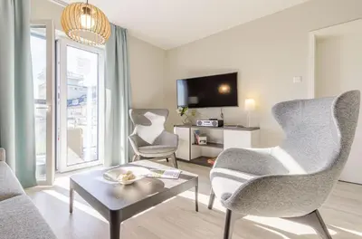 TV/Unterhaltungsangebot in der Unterkunft 5 Sterne Ferienwohnung Boddenstern - atemberaubender Blick auf Bodden