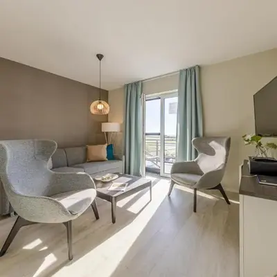 5 Sterne Ferienwohnung Boddenstern - atemberaubender Blick auf Bodden