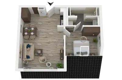 Grundriss der Unterkunft 5-Sterne-Ferienwohnung Dünenidylle im 3 Obergeschoss