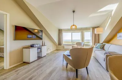 TV/Unterhaltungsangebot in der Unterkunft 5-Sterne-Ferienwohnung Dünenidylle im 3 Obergeschoss