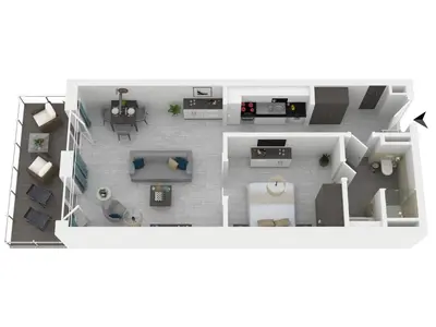 Grundriss der Unterkunft Admiralssuite - Exklusive 5-Sterne-Ferienwohnung mit Westbalkon in der Seefahrtsschule Wustrow