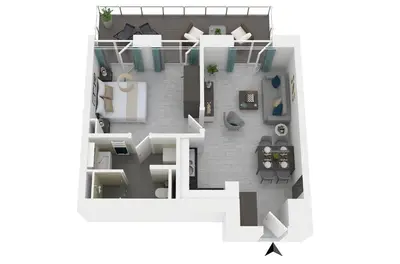 Grundriss der Unterkunft Boddenzeit - Moderne Ferienwohnung mit Nordbalkon, Wellnessbereich und Nähe zum Ostseestrand