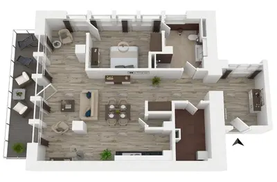 Ein Sitzbereich in der Unterkunft Mehr Meerblick - Stilvolle Ferienwohnung mit Panoramablick auf Ostsee und Saaler Bodden