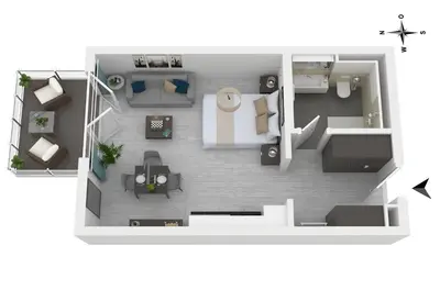 Ein Sitzbereich in der Unterkunft Kleine Strandperle - Ihr Ferienapartment zwischen Ostsee und Bodden