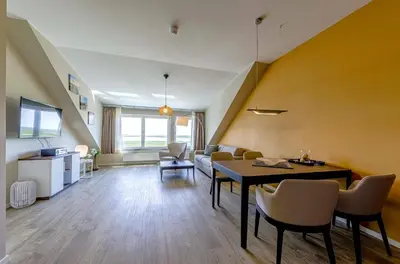 Ein Sitzbereich in der Unterkunft Seebadquartier - Ihr Rückzugsort zwischen Ostsee und Bodden