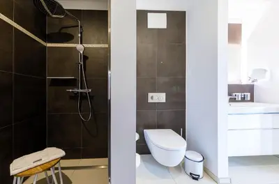 Ein Badezimmer in der Unterkunft Störtebeker Suite 5-Sterne-Urlaub an der Ostsee