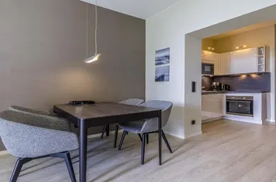 Küche/Küchenzeile in der Unterkunft Seerose 5-Sterne-Ferienwohnung Erholung zwischen Ostsee und Bodden