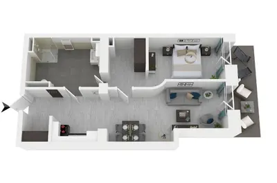 Grundriss der Unterkunft Seerose 5-Sterne-Ferienwohnung Erholung zwischen Ostsee und Bodden