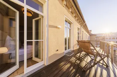 Ein Balkon oder eine Terrasse in der Unterkunft Ostseezeit - Dein Küstenmoment