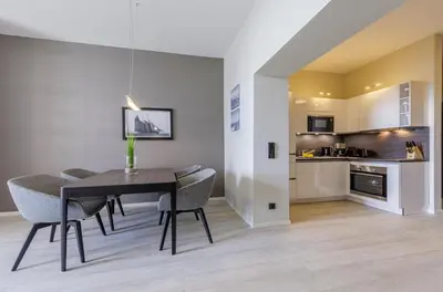 Küche/Küchenzeile in der Unterkunft Sandwelle 5 Sterne Apartment mit Boddenblick