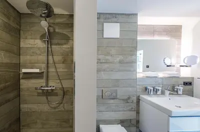 Ein Badezimmer in der Unterkunft Lüttkoje - Ferienwohnung mit zwei Schlafzimmern