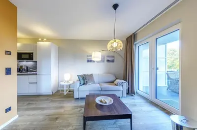 Küche/Küchenzeile in der Unterkunft Große Stranddüne - 5 Sterne Apartment mit Balkon