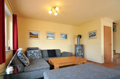 Ein Sitzbereich in der Unterkunft Hus Utblick 8A