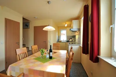 Küche/Küchenzeile in der Unterkunft Hus Utblick 8A