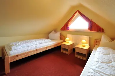 Ein Bett oder Betten in einem Zimmer der Unterkunft Hus Utblick 8A