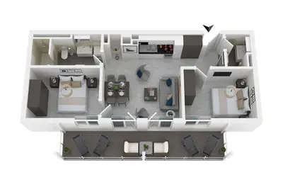 Grundriss der Unterkunft 5 Sterne Strandräuber in Wustrow - Balkon, Sauna & Ostsee
