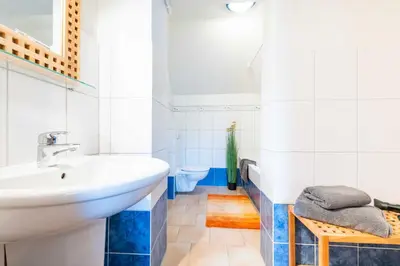 Ein Badezimmer in der Unterkunft Ferienhaus Windrose