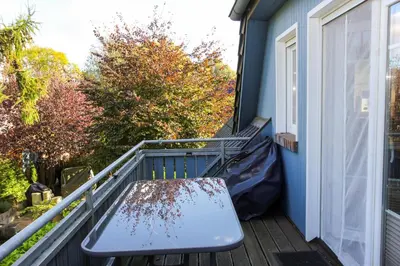 Ein Balkon oder eine Terrasse in der Unterkunft Liegeplatz
