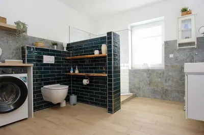 Ein Badezimmer in der Unterkunft Liegeplatz