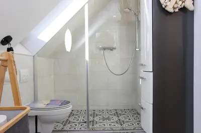 Ein Badezimmer in der Unterkunft Freiraum Prerow