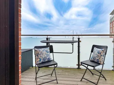 Ein Balkon oder eine Terrasse in der Unterkunft Speicherresidenz App 3 1 - Wasserblick
