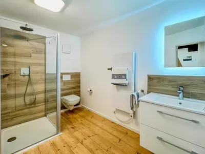 Ein Badezimmer in der Unterkunft Speicherresidenz App 02 - Südseite