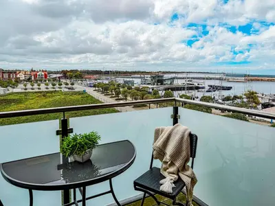Blick auf einen Fluss in der Nähe der Ferienwohnung