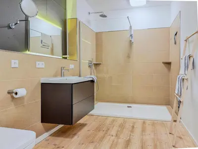 Ein Badezimmer in der Unterkunft Speicherresidenz App 5 6 - Hafenblick