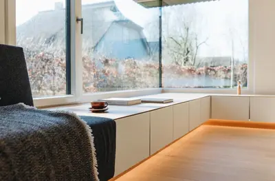 Ein Sitzbereich in der Unterkunft Quartier Wieck11