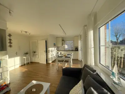 Ein Sitzbereich in der Unterkunft Appartementhaus Zingst 6 - Urlaub zwischen Meer & Bodden