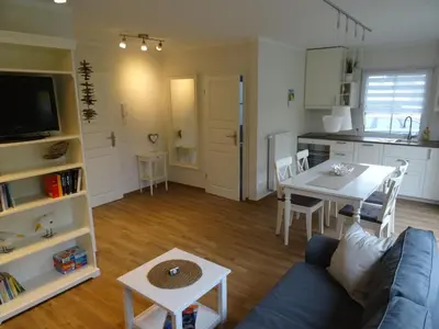 Ein Sitzbereich in der Unterkunft Appartementhaus Zingst 6 - Urlaub zwischen Meer & Bodden