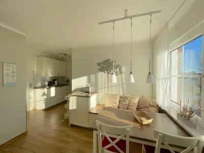 Küche/Küchenzeile in der Unterkunft Appartementhaus Zingst 1 - Urlaub zwischen Meer & Bodden