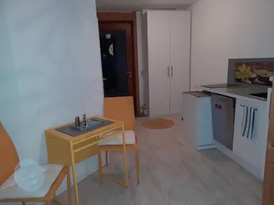 Küche/Küchenzeile in der Unterkunft Ferienwohnung 